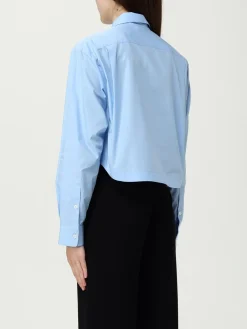 Camicia cropped Pinko in cotone con applicazioni