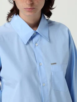 Camicia di cotone con logo Dsquared2