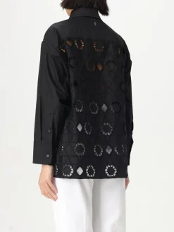 Camicia Dondup in cotone con inserti in macramè