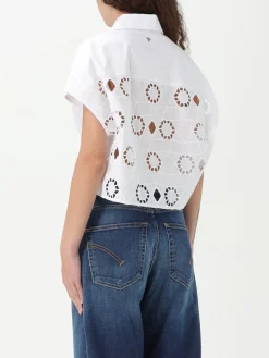 Camicia Dondup in cotone con inserti in macramè