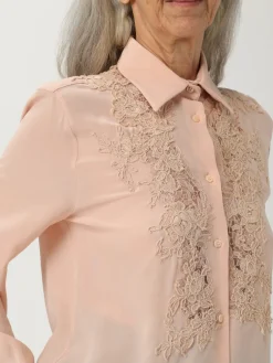 Camicia Ermanno Scervino in seta con inserti in pizzo