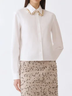 Camicia Fabiana Filippi in cotone con inserti in metallo