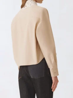 Camicia Fabiana Filippi in cotone con inserto in pizzo