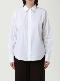 Camicia in cotone classica con monile Brunello Cucinelli