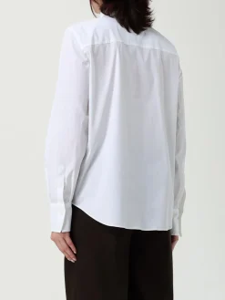 Camicia in cotone classica con monile Brunello Cucinelli