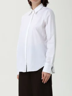 Camicia in cotone classica con monile Brunello Cucinelli
