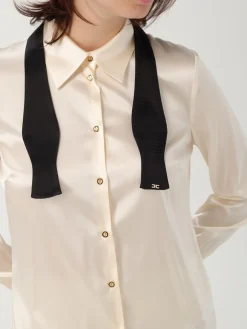 Camicia in raso di seta Elisabetta Franchi con papillon