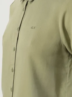 Camicia in tencel con mini logo SUN68