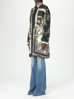 Camicia Roberto Cavalli in seta con stampa grafica