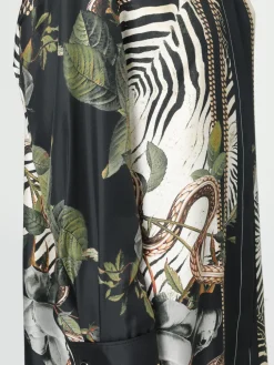 Camicia Roberto Cavalli in seta con stampa grafica