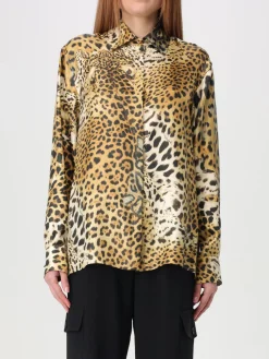 Camicia Roberto Cavalli in seta animalier