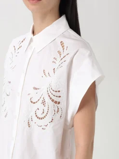 Camicia Twinset in cotone con ricami