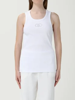 Canotta in cotone con logo Liu Jo