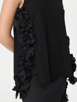 Canotta in cotone con rouches Meimeij