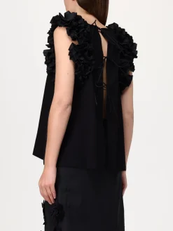 Canotta in cotone con rouches Meimeij