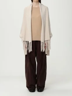 Cappa Barbour in misto lana con frange