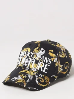 Cappello Baroque Versace Jeans Couture in cotone con stampa logo