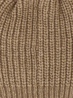 Cappello Brunello Cucinelli in cashmere a coste con paillettes ricamate