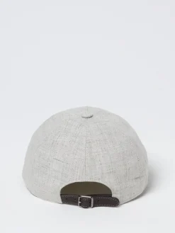 Cappello Brunello Cucinelli in cotone e lino con monile
