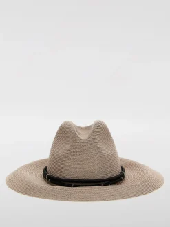 Cappello Brunello Cucinelli in rafia con fettucce