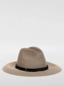 Cappello Brunello Cucinelli in rafia con fettucce