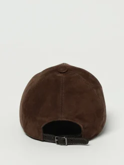 Cappello Brunello Cucinelli in camoscio con monile
