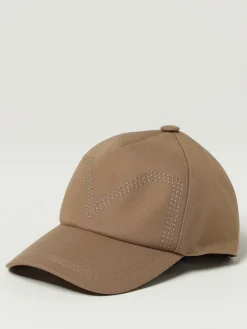 Cappello da baseball in cotone con maxi logo cucito Max Mara
