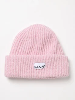 Cappello Ganni in misto lana riciclata a coste