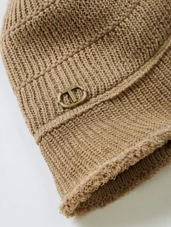 Cappello Oval T Twinset in maglia misto viscosa