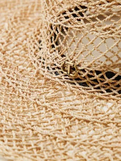 Cappello Panama Twinset in rafia traforata