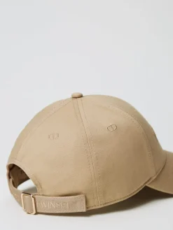 Cappello Twinset in cotone con logo ricamato