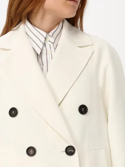 Cappotto a doppiopetto Brunello Cucinelli in misto cotone