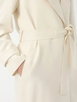 Cappotto a vestaglia con cinta in poliestere