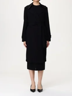 Cappotto a vestaglia con cinta in poliestere