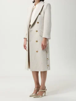 Cappotto doppiopetto Elisabetta Franchi in misto lana