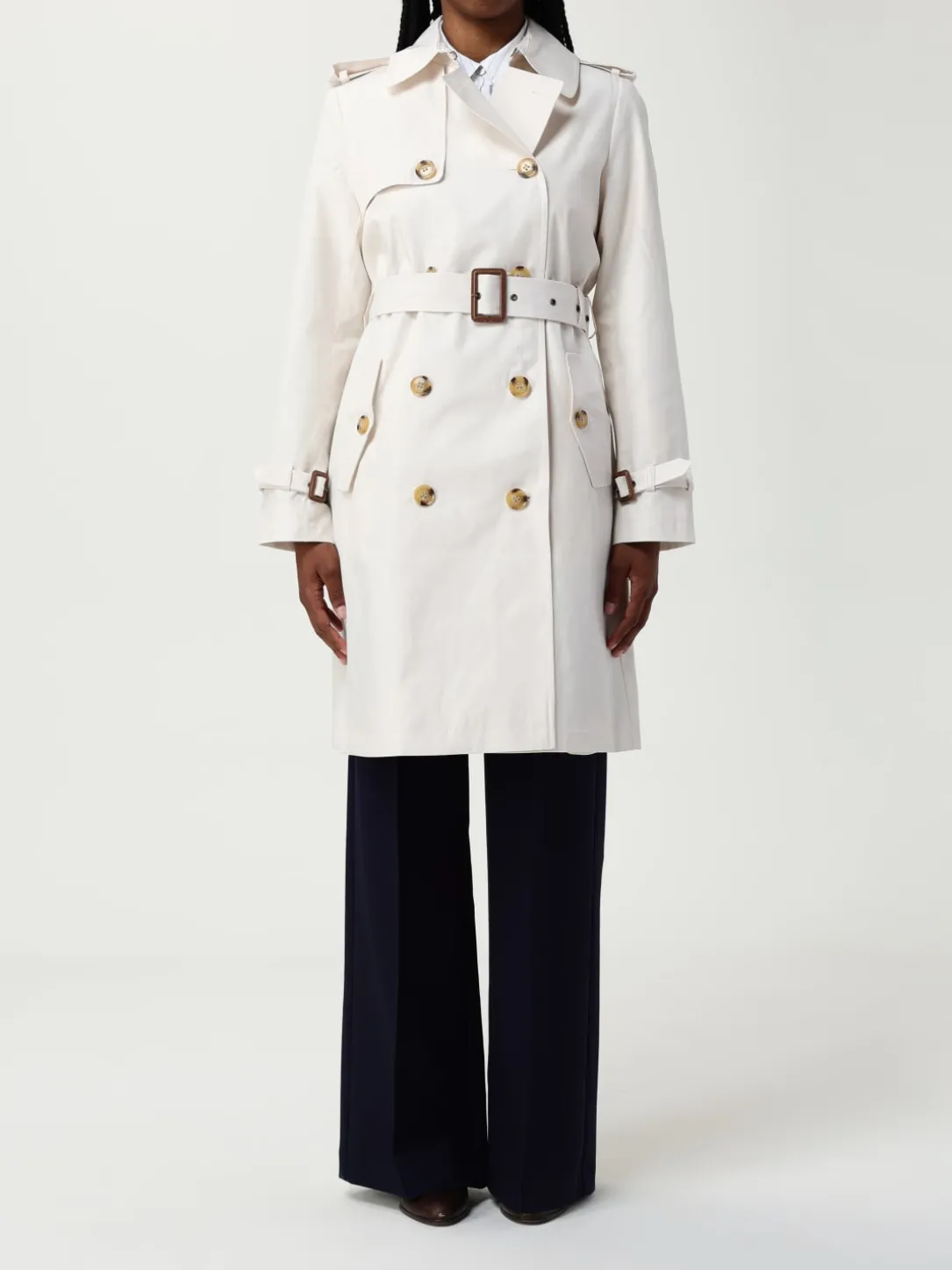 Cappotto doppiopetto Lauren Ralph Lauren in misto cotone