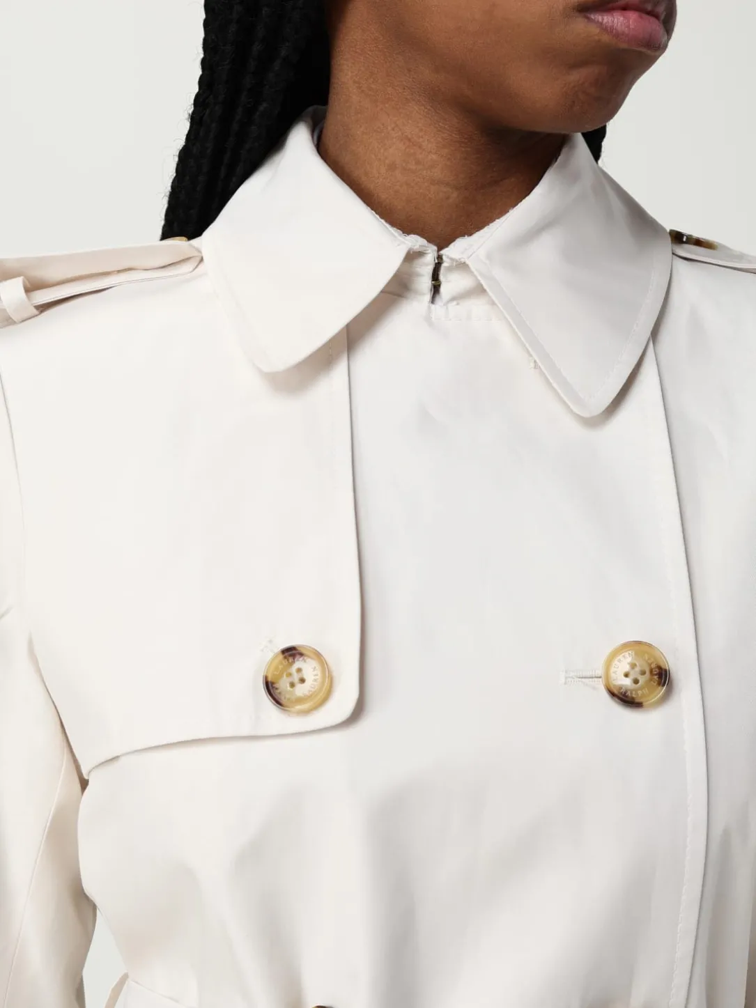 Cappotto doppiopetto Lauren Ralph Lauren in misto cotone