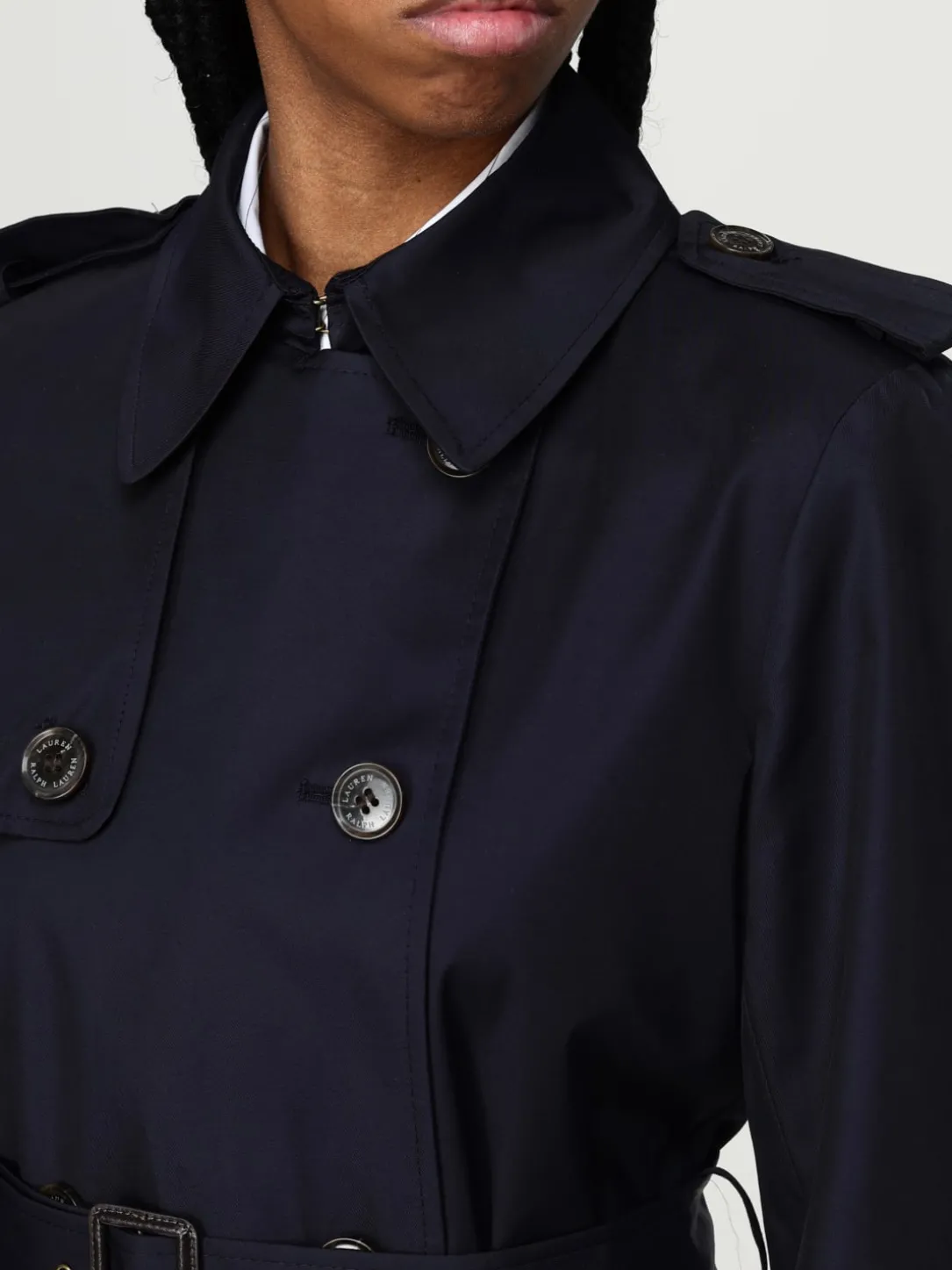 Cappotto doppiopetto Lauren Ralph Lauren in misto cotone