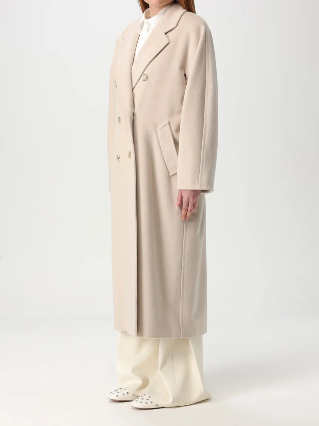 Cappotto doppiopetto Max Mara in lana vergine e cashmere