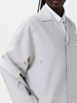 Cappotto in lana vergine Fabiana Filippi con cristalli