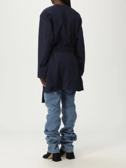 Cappotto in lana vergine a vestaglia The Attico