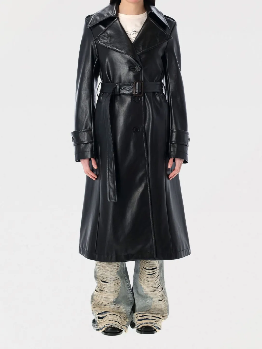 Cappotto lungo in pelle sintetica Acne Studios