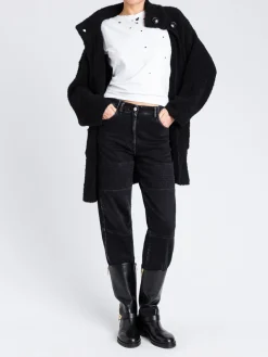 Cappotto Twinset Actitude in shearling di misto lana