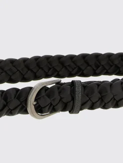 Cintura Brunello Cucinelli in nappa intrecciata con monile