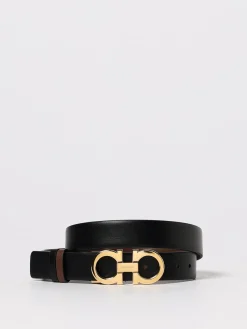 Cintura Gancini Ferragamo reversibile in pelle