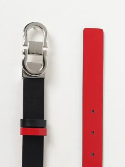 Cintura Gancini Ferragamo reversibile in pelle