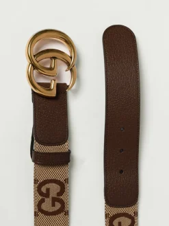 Cintura GG Marmont Gucci in cotone e pelle
