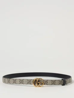Cintura GG Marmont Gucci reversibile in pelle e tessuto GG Supreme