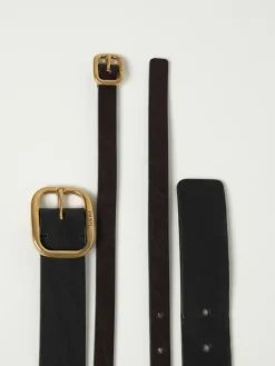 Cintura in pelle con doppio spessore Loewe