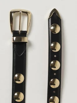 Cintura Khaite in pelle con borchie applicate